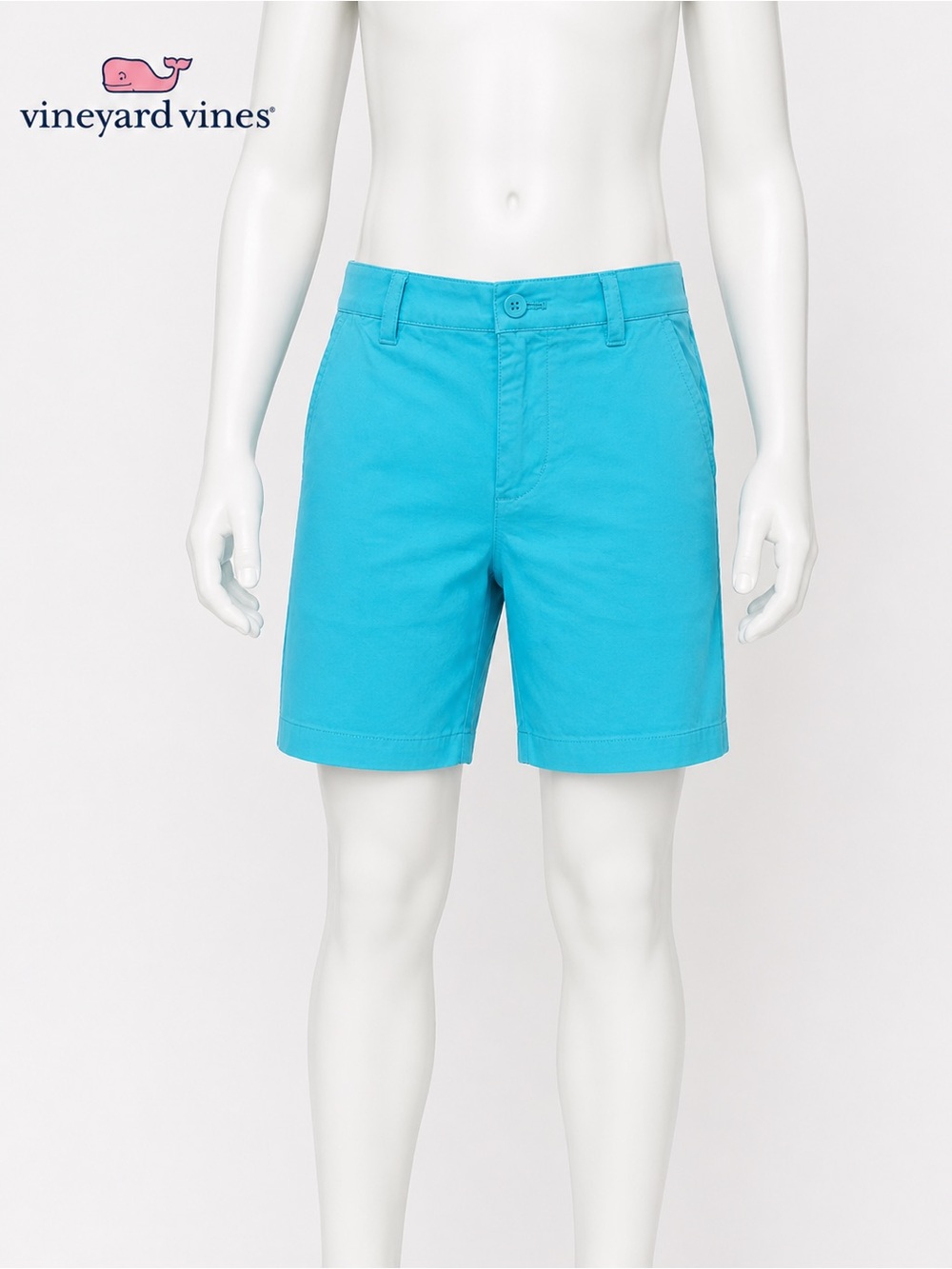 Vineyard Vines Turquoise Men's Chino Shorts with Whale Logo - Boys Size 16